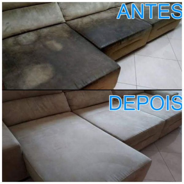 Lavagem e higienização de sofa a seco