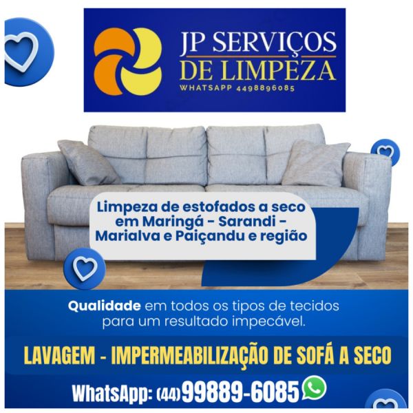 Limpeza de sofá a seco Jardim América em Maringá